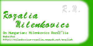 rozalia milenkovics business card